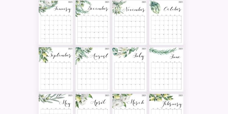 Free Printable Calendar 2023 Aesthetic