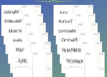 Bullet Journal 2023 Calendar Printable