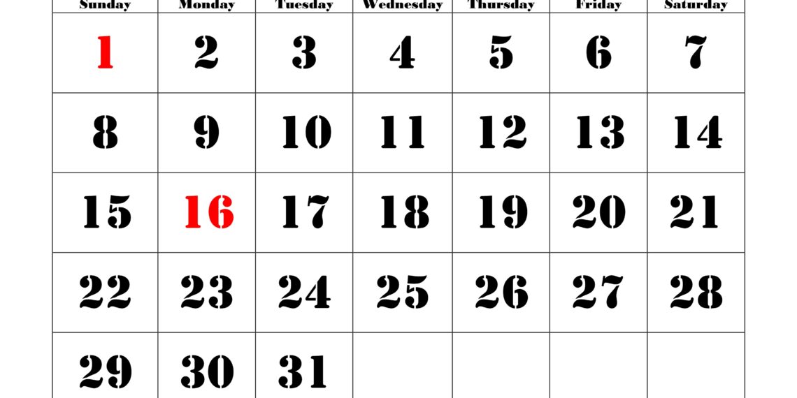 January 2023 Calendar With Holidays Printable 1 January 2023 Calendar With Holidays Printable