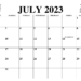 Free Printable July 2023 Calendar