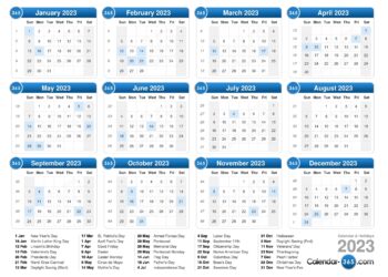 2023 Calendar Printable With Lines
