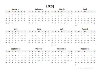 Blank Printable 2023 Calendar