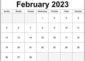 Printable February 2023 Calendar