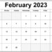 Printable February 2023 Calendar