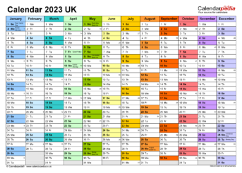 Printable Calendar UK 2023