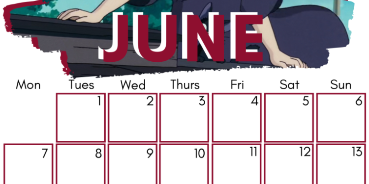 Printable Anime Calendar 2023