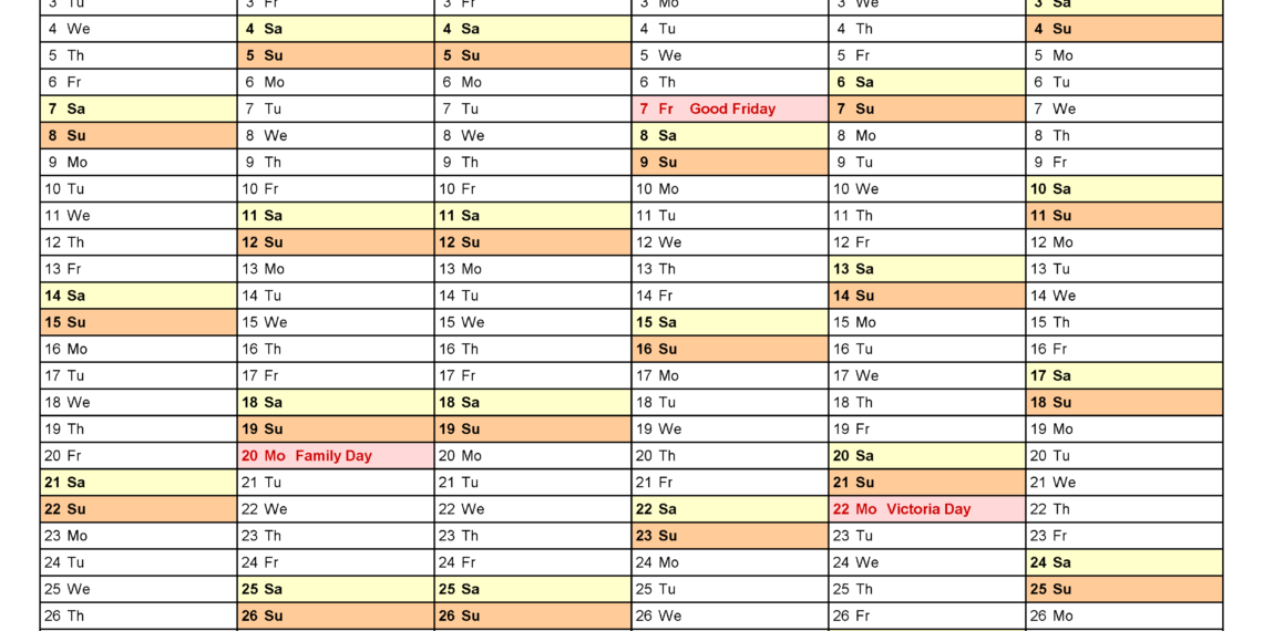 2023 Calendar Printable Pdf Canada Canada