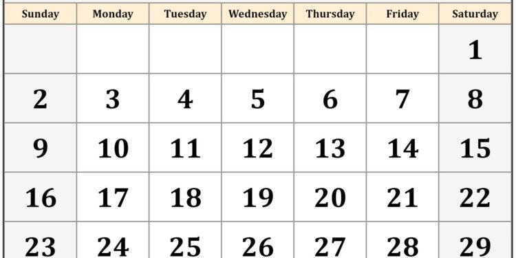 2023 July Printable Calendar