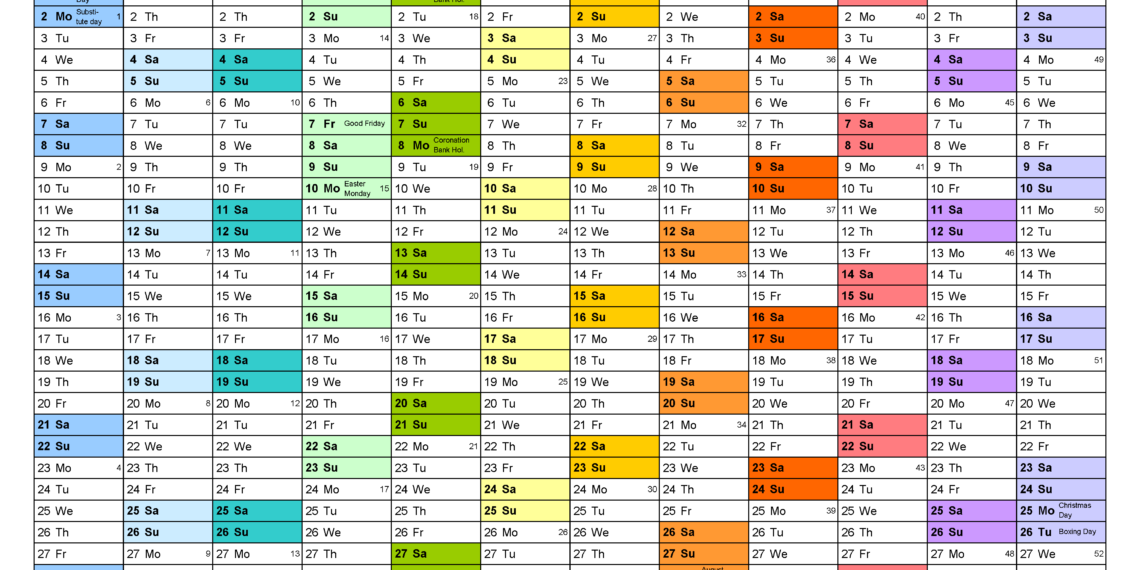 Printable Year Calendar 2023 UK 3 Printable Year Calendar 2023 UK