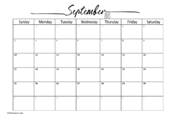 Cute September 2023 Calendar Printable