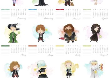Printable Harry Potter Calendar 2023