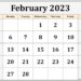 February 2023 Calendar Free Printable
