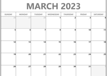 Calendar 2023 Printable March