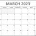 Calendar 2023 Printable March