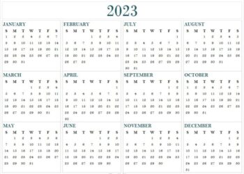 2023 Planner Calendar Printable Pdf