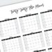 2023 Year At A Glance Calendar Printable