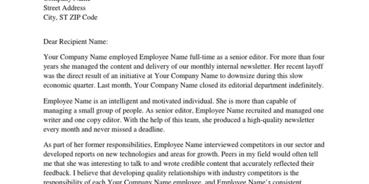 Letter Template Word