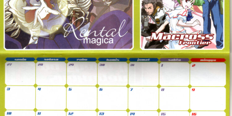 Anime Calendar 2023 Printable
