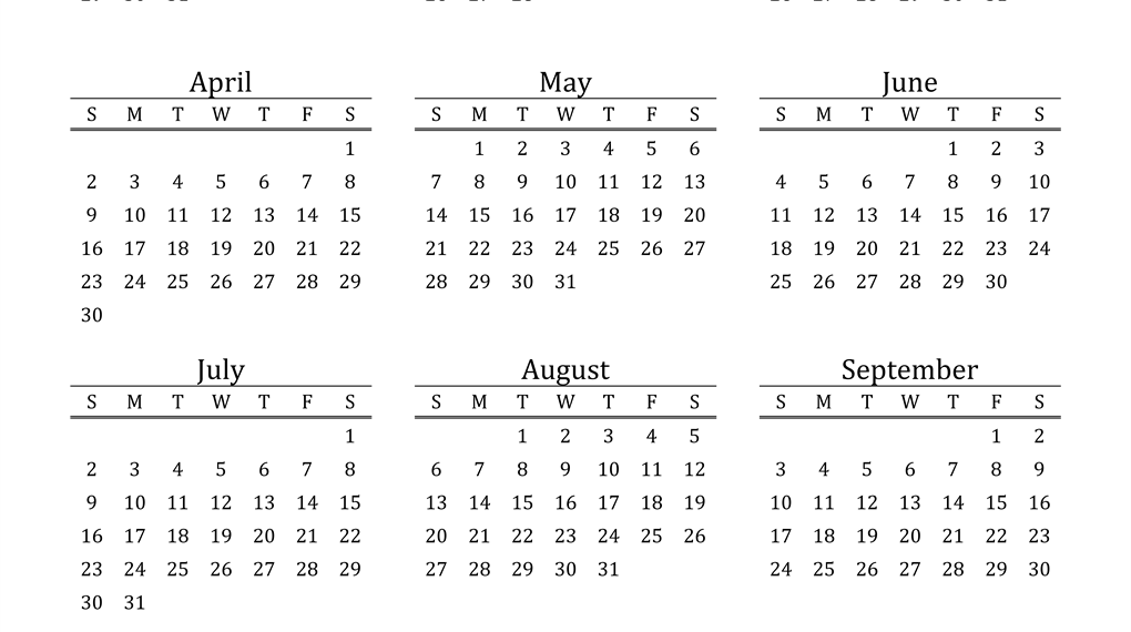 Printable 1 Page Calendar 2023