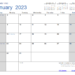 Free Printable Month By Month Calendar 2023