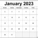 January 2023 Printable Calendar Canada