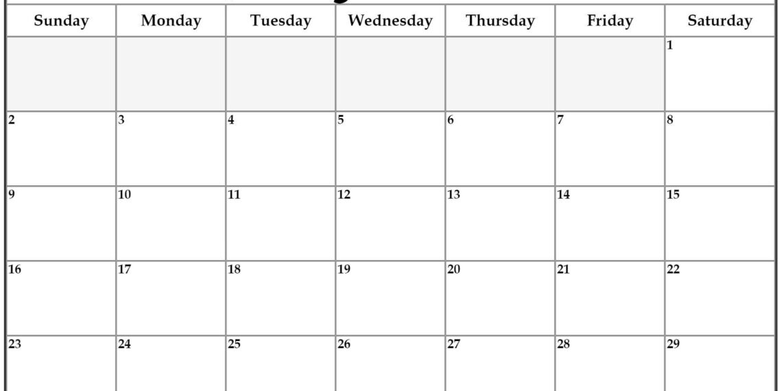 Free Printable Summer Calendar 2023 July