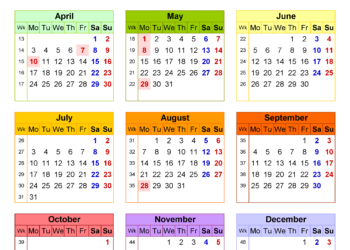 2023 Calendar UK Printable A4