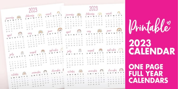 2023 Calendar For Kids Printable