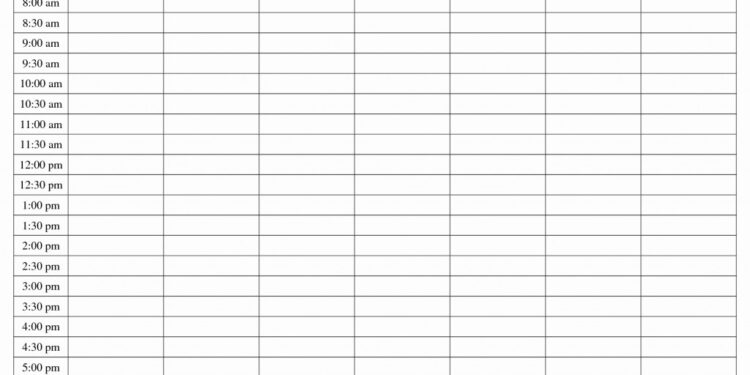 Printable Calendar With Time Slots 2023