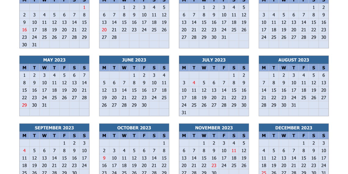 Printable 2023 Calendar By Week