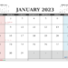 Printable Calendar January To June 2023