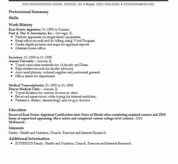 Cover Letter for Real Estate Appraiser