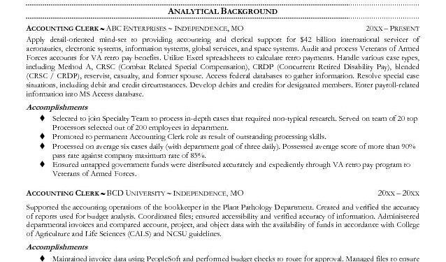 Accounting Clerk Resume