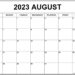 Printable August 2023 Calendar