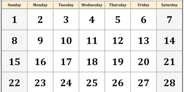 Month Of January 2023 Printable Calendar