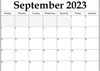 Free Printable September 2023 Calendar