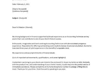 Email Cover Letter for Employee Training