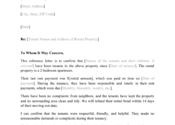 Tenant Letter Template