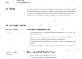 Artist Resume Template 2022