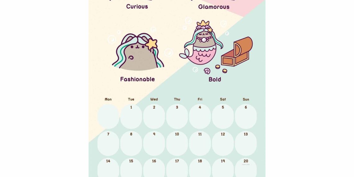 Pusheen Calendar 2023 Printable