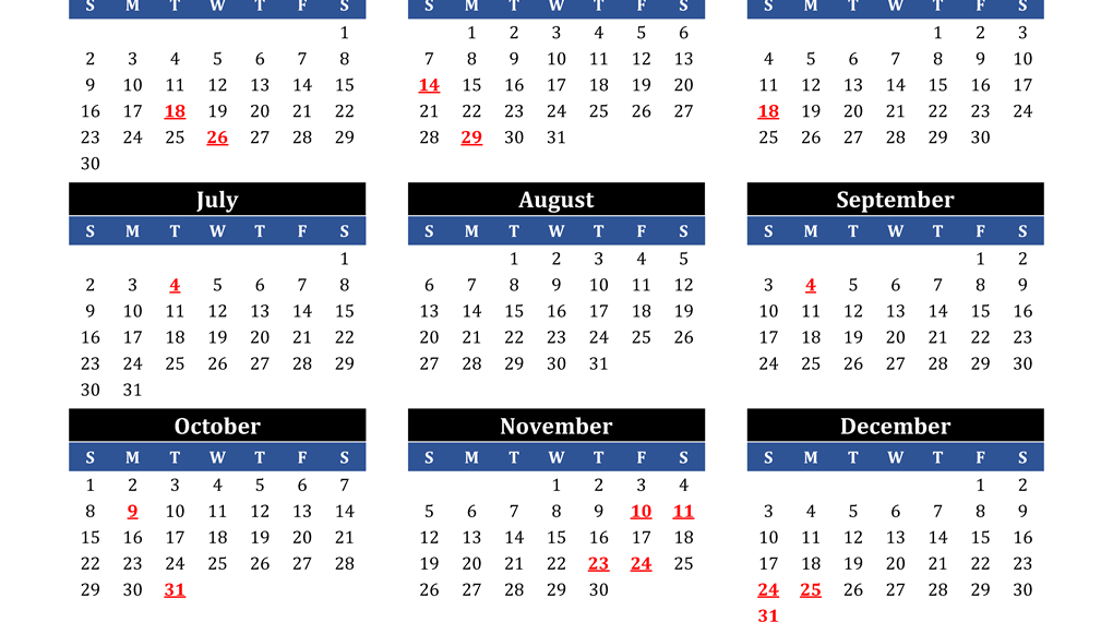 2023 US Calendar With Holidays Printable
