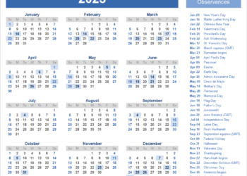 Free Printable 2023 Calendar Templates With Holidays