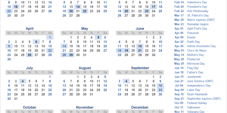 Children’s Printable Calendar 2023