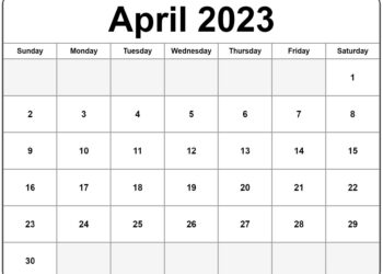 Printable April May 2023 Calendar