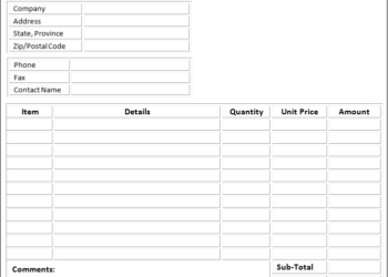 Blank Invoice Template