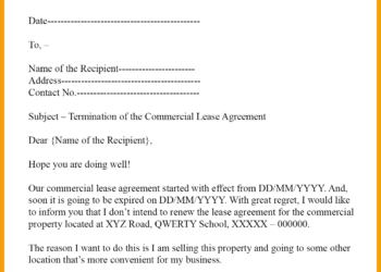 Early Lease Termination Letter