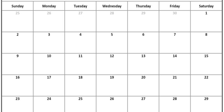 Calendar Printable July 2023 Monthly