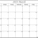 Blank Calendar March 2023 Printable