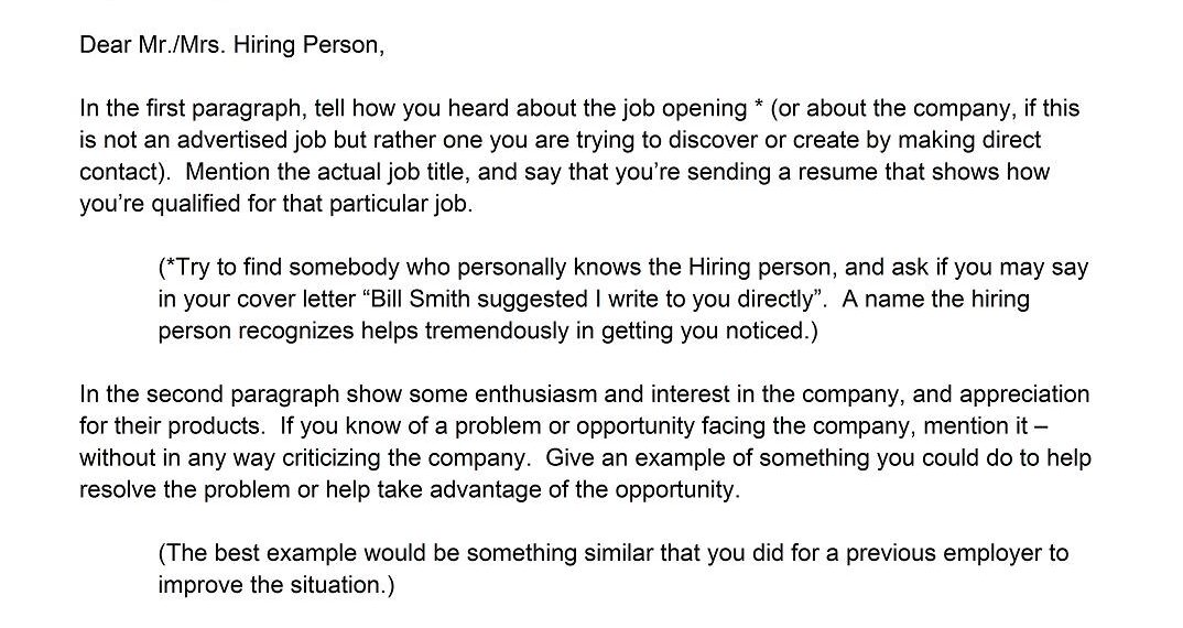 Effective Cover Letter