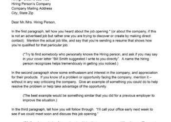 Effective Cover Letter